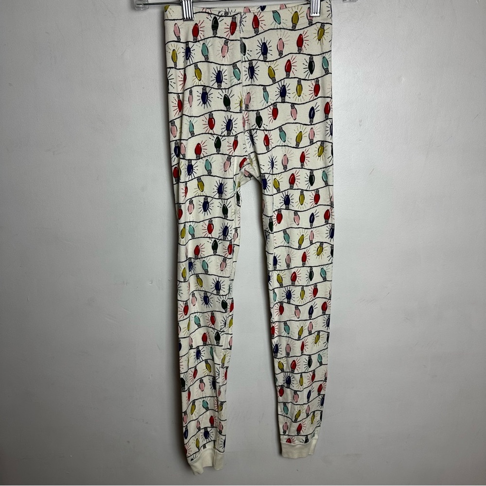 Hanna Andersson Pajama Pants Kids Sz 10 Organic Cotton Christmas Lights Holiday